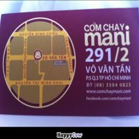 name card at Mani in Ho Chi Minh City