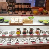 Sauce bar at One Leaf One World Tibetan Tea Vegetarian Hotpot  一叶一世界藏茶素食火锅 in Shenzhen