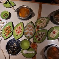 Our dinner at One Leaf One World Tibetan Tea Vegetarian Hotpot  一叶一世界藏茶素食火锅 in Shenzhen