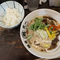 Vegan vegetable strong broth with rice at Menya Takeichi in Tokyo