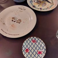 Cute plates at Cafe La Siesta 8bit Edition in Kyoto
