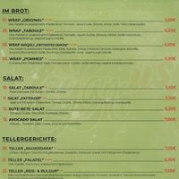 Speisekarte at Vegan_Us in Worms