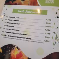 Fresh juices   at Vegan_Us in Worms