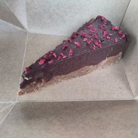 Raspberry chocolate torte at Bakehouse in Bristol