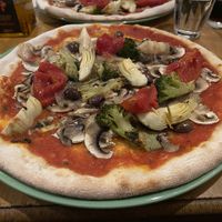 Vegan all in pizza at God Bless Broccoli in Paris