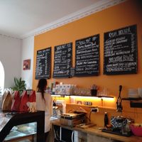 Desk at Café Myka in Malmo