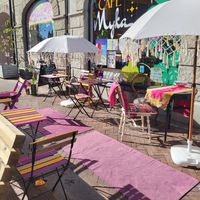 Outdoors at Café Myka in Malmo