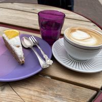 Carrot cake and Cappuccino   at Café Myka in Malmo