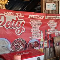 Anuncio at Comedor PATY in Oaxaca