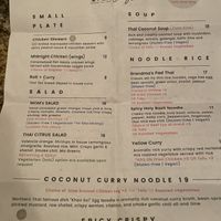 Menu  at Dear Mom Cafe in Bend