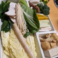 Veggie combo at Mumu Hot Pot in Foster City