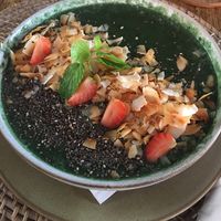 Green smoothie bowl  at Muzz Kitchen in Pecatu