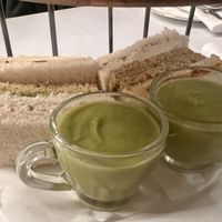 Sandwiches and pea soup   at Bedford Swan Hotel in Bedford