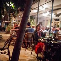 Outside dining area at Meshek Barzilay at Meshek Barzilay in Tel Aviv