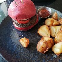 Veggieburger at Meshek Barzilay in Tel Aviv