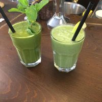 delicious smoothies at Meshek Barzilay in Tel Aviv