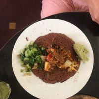 vegan pancake wrap at Meshek Barzilay in Tel Aviv