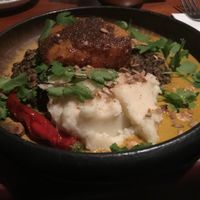 Spicy pumpkin steak at Meshek Barzilay in Tel Aviv