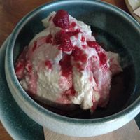 Wild cheesecake at Meshek Barzilay in Tel Aviv