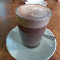 Hot chocolate at Meshek Barzilay in Tel Aviv