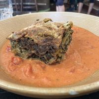 Lasagna  at Meshek Barzilay in Tel Aviv