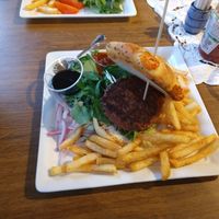 The one vegan burger at Café Hjemme hos Svigers in Oslo