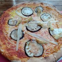 Tofu pizza at Pizzeria Foculus in Ljubljana