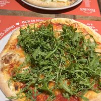 Vegan margherita with rocket salad or zucchini   at Pizzeria Foculus in Ljubljana
