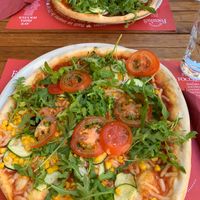 Vegan pizzas with vegan cheese (Trnovo & Summer) at Pizzeria Foculus in Ljubljana
