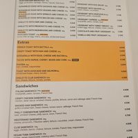 Menu clearly marked. at Kantina65 in Herceg Novi