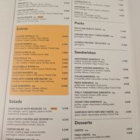 Clearly marked menu at Kantina65 in Herceg Novi