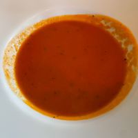 Tomato and basil soup  at The Mustard Seed  in Inverness