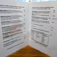 Menu page at Pele-Mele at Pele-Mele in Berlin