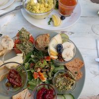 Pele mele breskfast and british breakfast (top) at Pele-Mele in Berlin