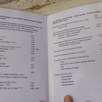 Menu card at Pele-Mele in Berlin