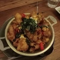 Tempura cauliflower at Oh My Papa in Newcastle