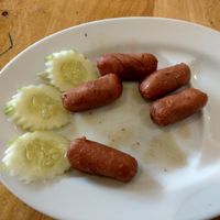 Veg hot dog at Surn Yi Vegetarian Restaurant in Phnom Penh