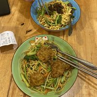 Two noodle dishes, plus we got an entree to share all for $7.50 US at Surn Yi Vegetarian Restaurant in Phnom Penh