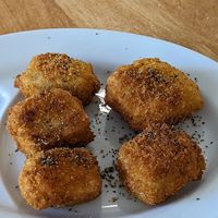 Fried veggie QQ cubes at Surn Yi Vegetarian Restaurant in Phnom Penh