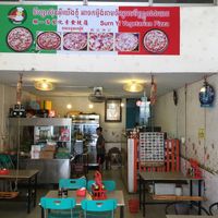 Inside cafe at Surn Yi Vegetarian Restaurant in Phnom Penh