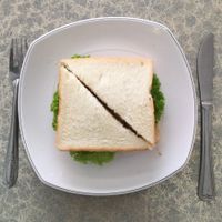 mushroom steak sandwich at Surn Yi Vegetarian Restaurant in Phnom Penh