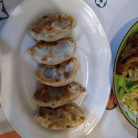 Fried gyozas at Surn Yi Vegetarian Restaurant in Phnom Penh