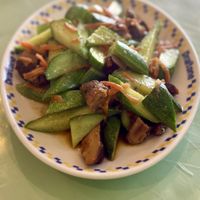 Stir fried cucumber   at Surn Yi Vegetarian Restaurant in Phnom Penh