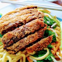 Fried 'steak' noodle at Surn Yi Vegetarian Restaurant in Phnom Penh