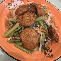 Noodles with bean curd   at Surn Yi Vegetarian Restaurant in Phnom Penh