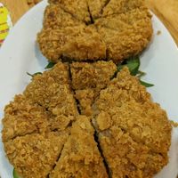 Black pepper fried steaks - very very good too! at Surn Yi Vegetarian Restaurant in Phnom Penh