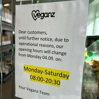 Service update from September 2023  at Veganz in Berlin