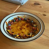 fig leaf crème brûlée  at Feral in Portland