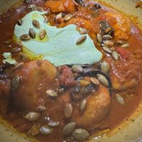 Chochoyotes (masa dumplings) #Veganuary at Feral in Portland