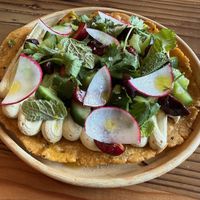 Cucumber tostada at Feral in Portland